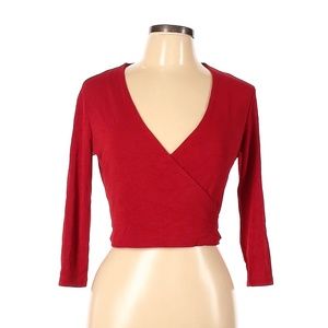 Betsey Johnson red wrap top